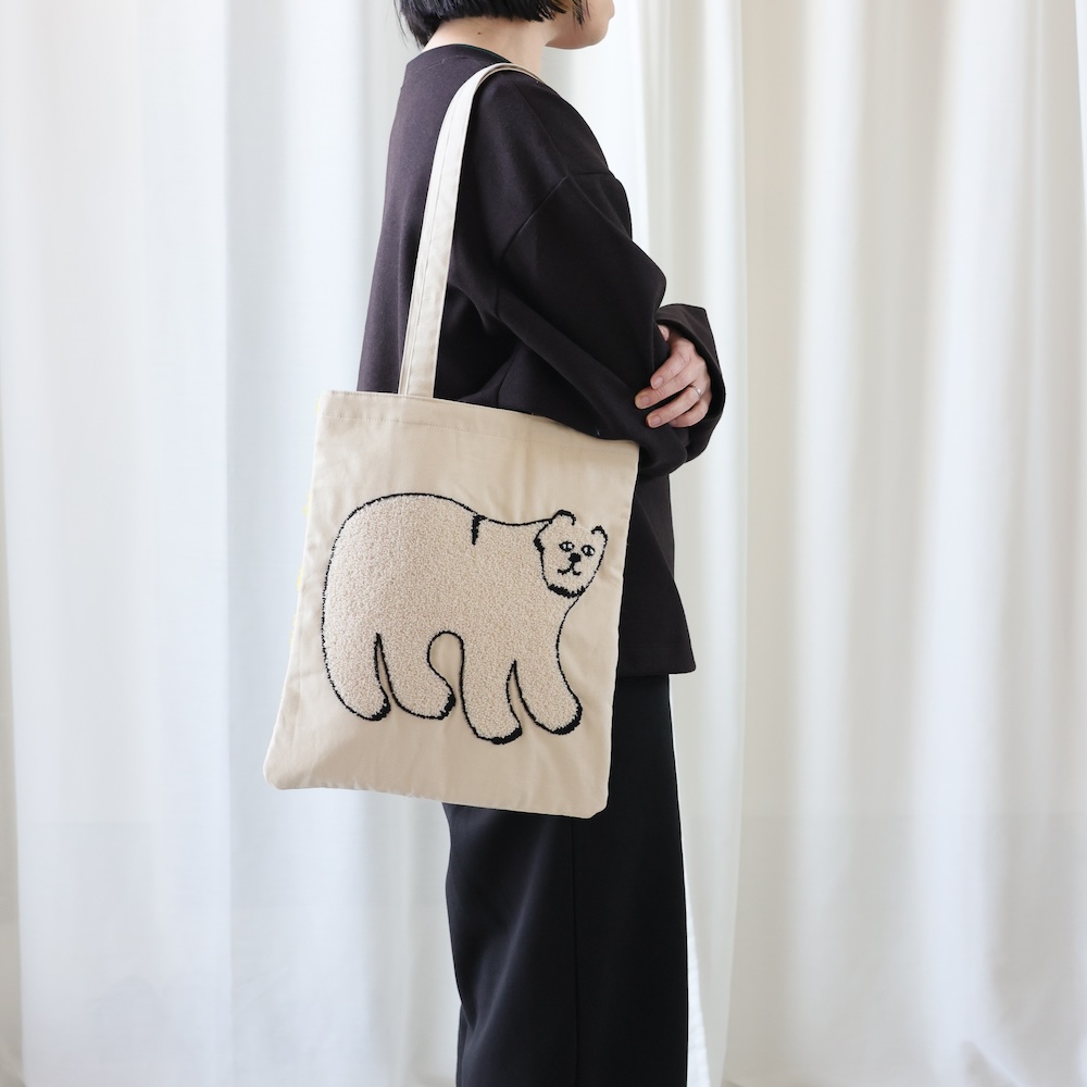 Olya Fluffy Rectangle tote bag Bird | 8000000works | エイト